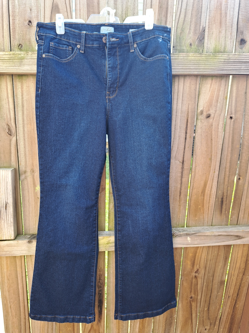 Wonderly Dark Indigo Flare Jeans